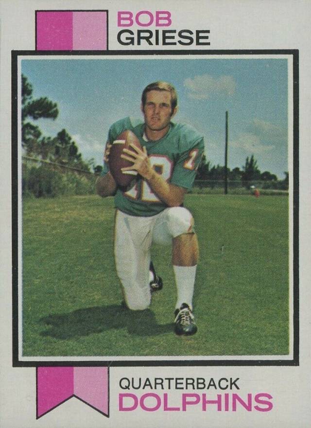 1973 Topps Bob Griese #295 Football Card