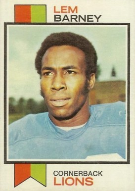 1973 Topps Lem Barney #370 Football Card