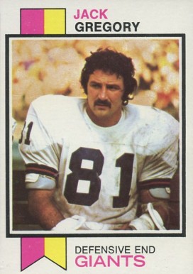 1973 Topps Jack Gregory #490 Football Card