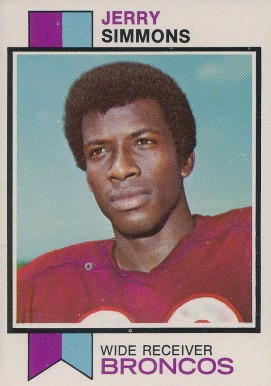 1973 Topps Jerry Simmons #484 Football Card