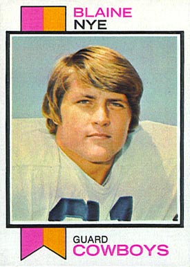 1973 Topps Blaine Nye #299 Football Card