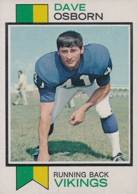 1973 Topps Dave Osborn #176 Football Card