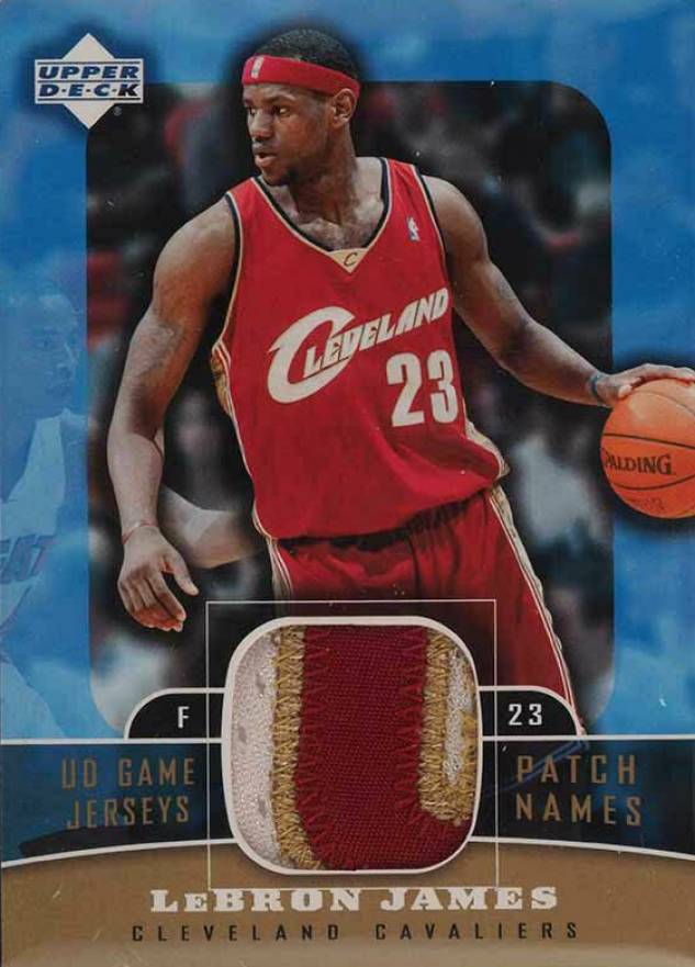 2004 Upper Deck Game Jersey Patches Names LeBron James #LJ Basketball Card