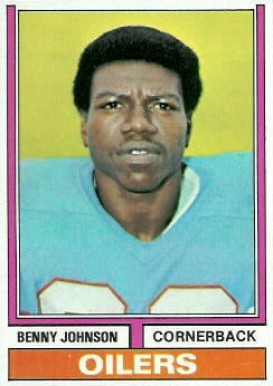 1974 Topps Benny Johnson #174 Football Card