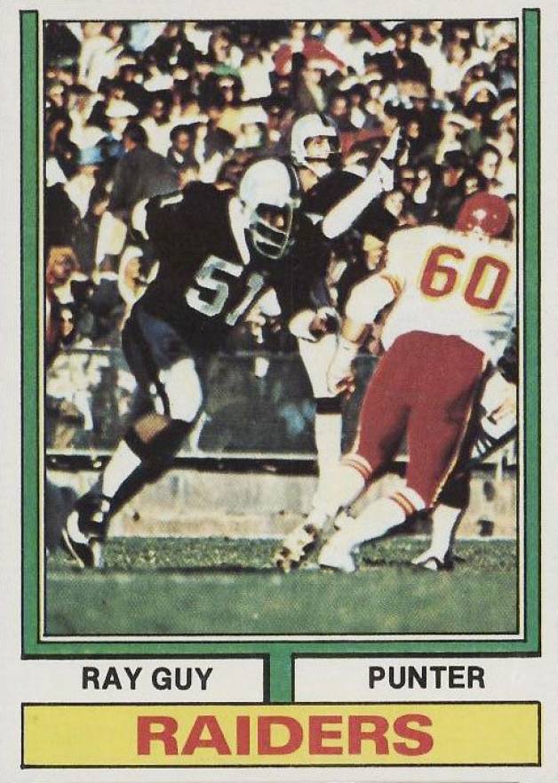 1974 Topps Ray Guy #219 Football Card
