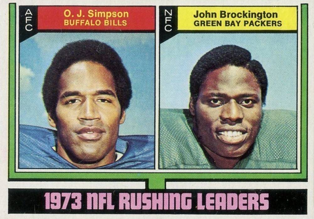 1974 Topps NFL Rushing Leaders #328 Football Card