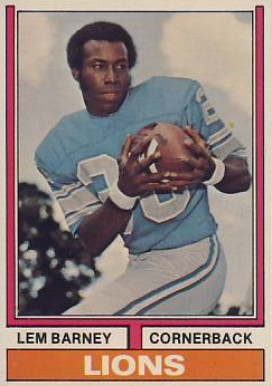 1974 Topps Lem Barney #525 Football Card