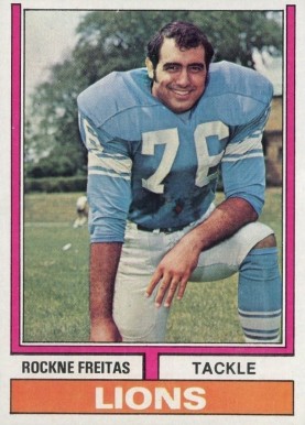 1974 Topps Rockne Freitas #497 Football Card