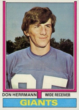 1974 Topps Don Herrmann #481 Football Card