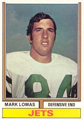1974 Topps Mark Lomas #455 Football Card