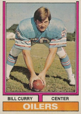 1974 Topps Bill Curry #441 Football Card