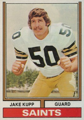 1974 Topps Jake Kupp #204 Football Card
