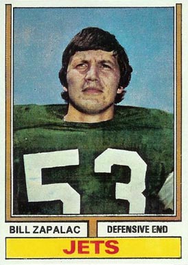 1974 Topps Bill Zapalac #415 Football Card