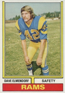 1974 Topps Dave Elmendorf #370 Football Card