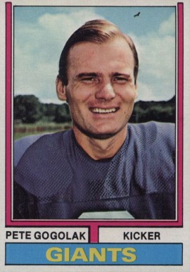 1974 Topps Pete Gogolak #310 Football Card