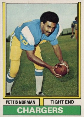 1974 Topps Pettis Norman #307 Football Card