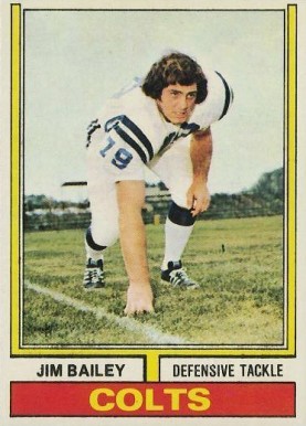 1974 Topps Jim Bailey #302 Football Card
