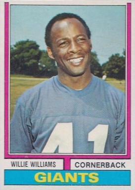 1974 Topps Willie Williams #284 Football Card