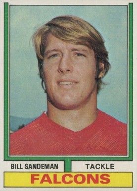 1974 Topps Bill Sandeman #238 Football Card