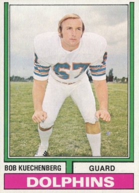 1974 Topps Bob Kuechenberg #225 Football Card