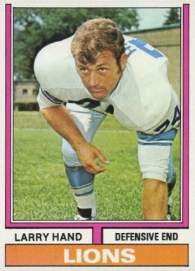 1974 Topps Larry Hand #198 Football Card