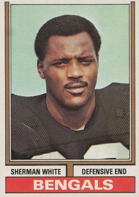 1974 Topps Sherman White #184 Football Card