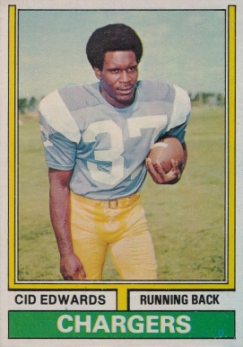 1974 Topps Cid Edwards #176 Football Card