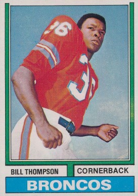 1974 Topps Bill Thompson #166 Football Card
