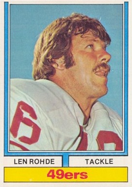 1974 Topps Len Rohde #98 Football Card