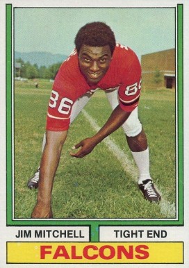 1974 Topps Jim Mitchell #107 Football Card