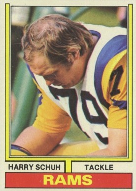 1974 Topps Harry Schuh #109 Football Card