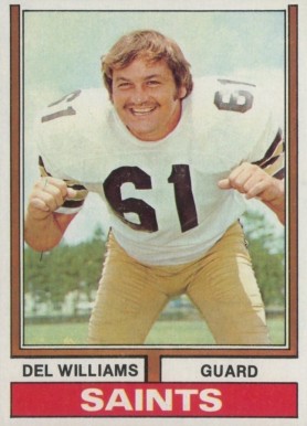 1974 Topps Del Williams #42 Football Card