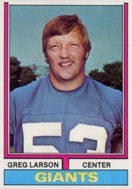 1974 Topps Greg Larson #51 Football Card