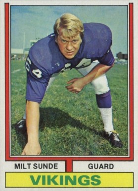 1974 Topps Milt Sunde #57 Football Card