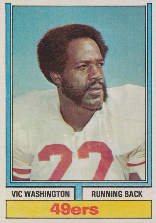 1974 Topps Vic Washington #62 Football Card