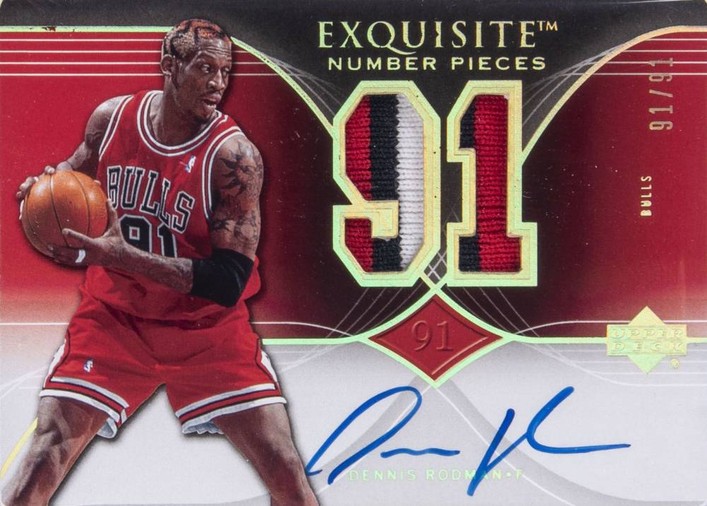 2006 Upper Deck Exquisite Collection Number Pieces Dennis Rodman #EN-RO Basketball Card