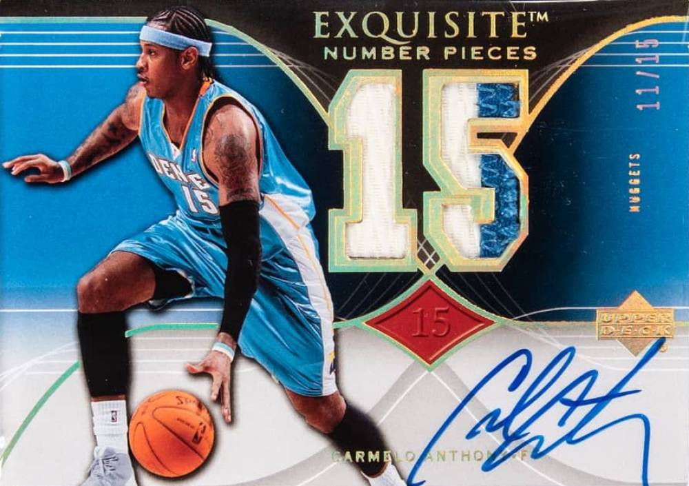 2006 Upper Deck Exquisite Collection Number Pieces Carmelo Anthony #EN-CA Basketball Card