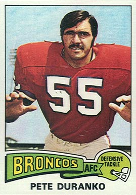1975 Topps Pete Duranko #187 Football Card