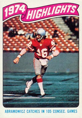 1975 Topps Dan Abramowicz #452 Football Card