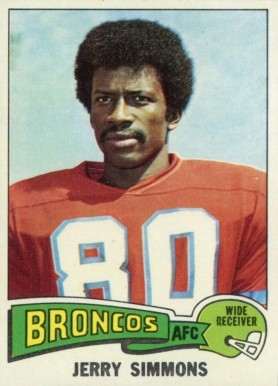 1975 Topps Jerry Simmons #432 Football Card