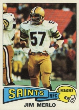 1975 Topps Jim Merlo #408 Football Card