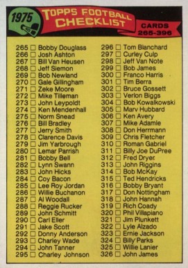 1975 Topps Checklist 265-396 #376 Football Card