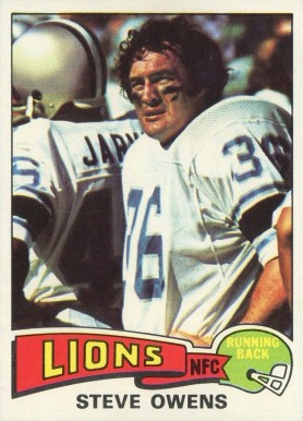 1975 Topps Steve Owens #333 Football Card