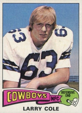 1975 Topps Larry Cole #229 Football Card