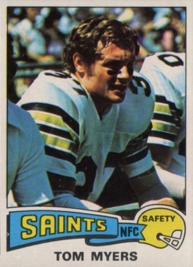 1975 Topps Tom Myers #191 Football Card