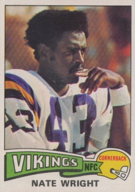 1975 Topps Nate Wright #130 Football Card