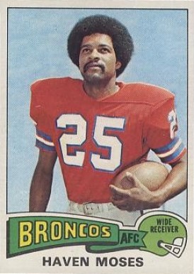 1975 Topps Haven Moses #17 Football Card
