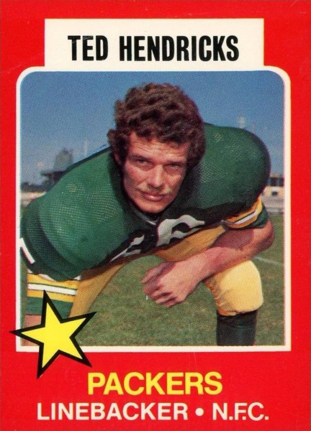 1975 Wonder Bread Ted Hendricks #21 Football Card