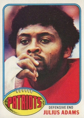 1976 Topps Julius Adams #348 Football Card