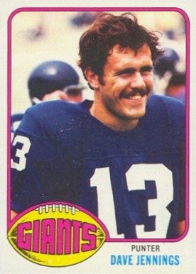 1976 Topps Dave Jennings #183 Football Card